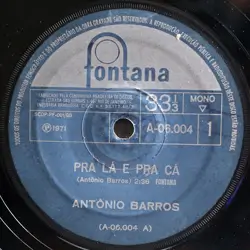 Capa do disco Pra lá e pra cá / Nosso amor foi uma aposta, de Antônio Barros