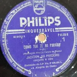 Capa do disco Como tem zé na paraíba / Na base da chinela, de Jackson do Pandeiro