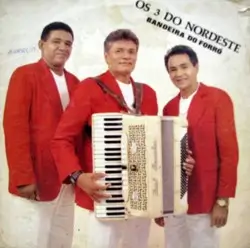 Capa do disco Bandeira do forró, de Os 3 do Nordeste
