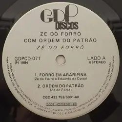 Capa do disco Zé do Forró com ordem do patrão, de Zé do Forró